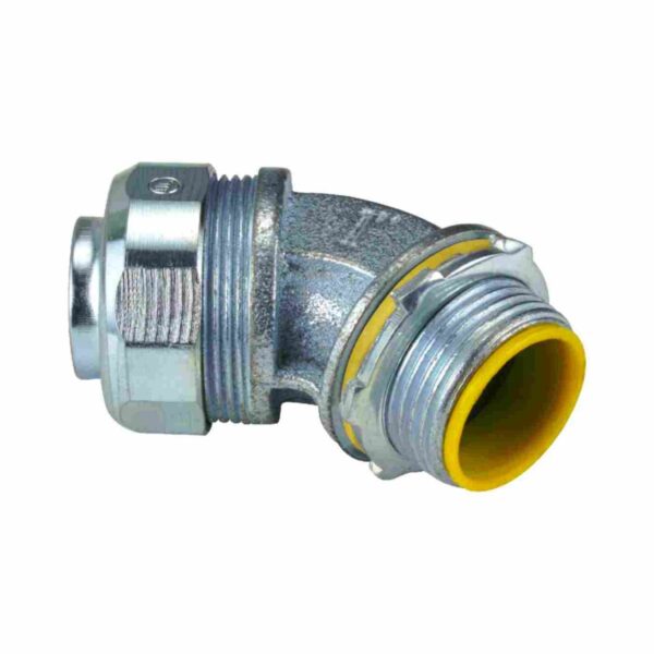 MALLEABLE IRON LIQUID TIGHT CONN. 45 ANGLE INSULATED THROAT