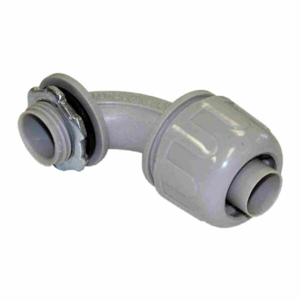 NON-METALLIC (PVC) LIQUID TIGHT CONNECTORS 90° ANGLE